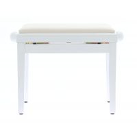 Quiklok PB/010WH - Banquette deluxe en bois - Blanc brillant - Assise velours - Vue 3